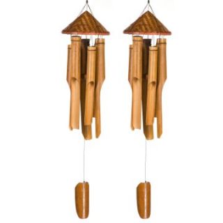 Asli Arts 35 Inch Woven Hat Wind Chime   Set of 2   Wind Chimes