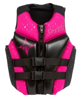 Radar Cameo Womens Front Zip CGA Life Vest   Black/Pink   Ski Tube Accessories