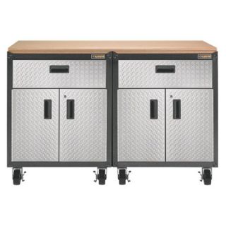 Gladiator 6 ft. Workbench Top with 2 Modular GearBoxes on Casters   Workbenches