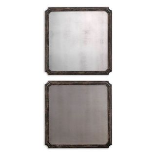 Logrono Set of 2 Antiqued Decorative Mirrors   16W x 16H in.   Wall Mirrors