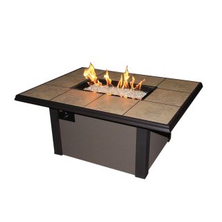 Outdoor GreatRoom Napa Valley Rectangle Fire Pit Table   Fire Pits