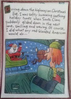 "Road Rage" Christmas Cards (18 Card & 18 Decorated Envelopes)  Greeting Cards 