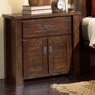 Progressive Furniture Trestlewood 1 Drawer Nightstand   Mesquite Pine   Nightstands