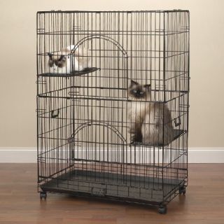 Easy Cat Cage   Black   Cat Houses