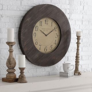 Williston 29.5 in. Reclaimed Rustic Oversized Wall Clock   Wall Clocks
