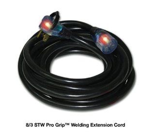 Milspec Direct 25 Foot 8 Gauge STW Pro Grip 40A Welding Extension Cord for Portable Welders, Black    
