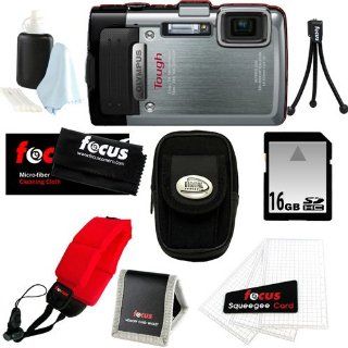 Olympus TG 830 iHS Digital Camera (Silver) with 16 GB Memory Card + Floating Foam Strap Red + Bundle  Computer Internal Memory  Camera & Photo
