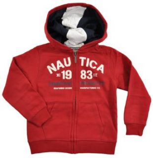 Nautica Toddler Boys Red Maritime Products Zip Up Hoodie (2T) Fashion Hoodies Clothing