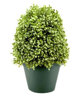 15 in. Boxwood Tree with Green Pot   Silk Plants