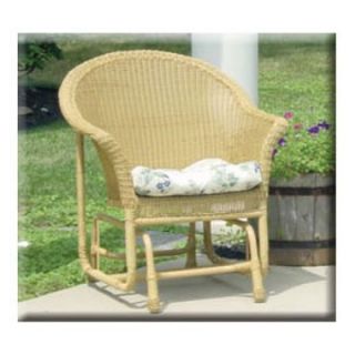 Darby Resin Wicker Single Outdoor Glider   Wicker Chairs & Seating