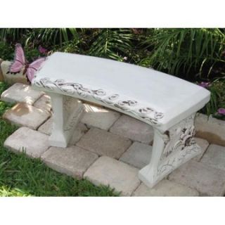 SouthWest Graphix Create Your Own Script Curved Garden Bench   Outdoor Benches