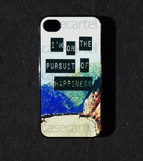 Case Cartel TM Apple iPhone 4 4G 4S I'm On The Pursuit Of Happiness Retro Vintage Slim HARD Case Skin Cover Protector Accessory Vintage Retro Unique (White) Cell Phones & Accessories