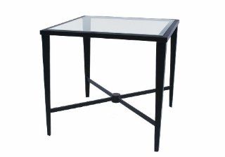 Belmont Square Glass Top End Table by Allan Copley Designs  