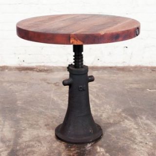 Nuevo V40 Round Reclaimed Wood End Table   Living Room