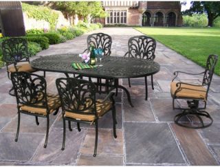 Oakland Living Hampton 72 x 42 in. Patio Dining Set   Patio Dining Sets