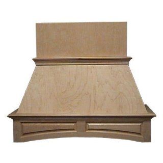 Fujioh 36 inch Arched Raised Panel Island Mount Wood Hood, 38 inch W x 32 inch D x 42 inch H, Red Oak (CFM depends on choice of blower, not included) Appliances