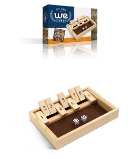 WE Games Deluxe Wood Shut the Box Game   9 Numbers   Shut the Box