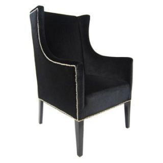 100 Essentials Wing Back Velvet Armchair   Accent Chairs