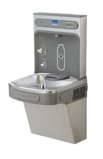Elkay EZSDWSSK N/A EZH2O EZH2O Wall Mount Drinking Fountain and Bottle Filling Station with Silver Ion Anti Microbial Protection   Water Dispensers  