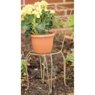 Panacea Whimsical Plant Stand Chair   Plant Stands