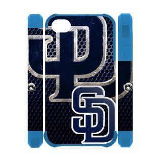 Custom San Diego Padres Back Cover Case for iPhone 4 4S IP 12049 Cell Phones & Accessories