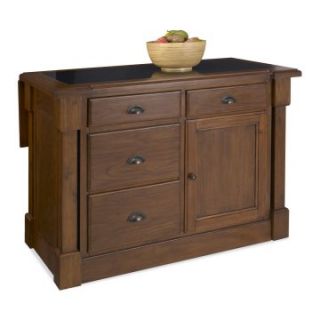 Home Styles Aspen Granite Top Kitchen Island with Drop Leaf   Kitchen Islands and Carts