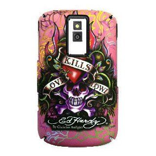 New Pink Ed Hardy Loves Kill Slowly By Christian Audigier Snap on Hard Skin Back Cover Case for Blackberry Bold 9000 + Premium Lcd Screen Guard in Original Box Cell Phones & Accessories
