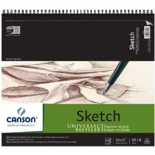Canson C702 4533 14 in. x 17 in. Recycled Sketch Sheet Pad Toys & Games