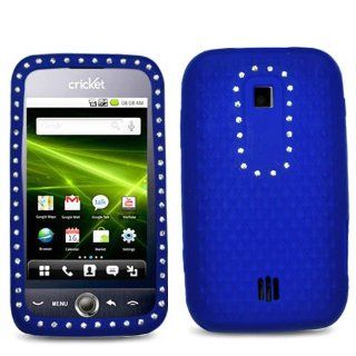 Soft Skin Case Fits Hua wei M860 Blue Diamond Skin Cricket Cell Phones & Accessories