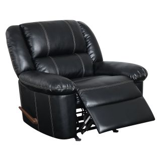 Global Furniture U9966 Leather Rocker Recliner   Black   Leather Recliners