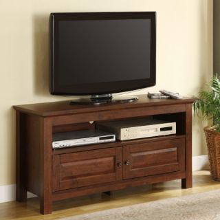 Walker Edison 44 in. Wood TV Console   Traditional Brown   TV Stands