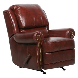 Barcalounger Regency II Leather Recliner with Nailheads   Recliners