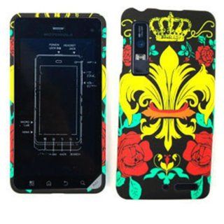 For Motorola Droid 3 Xt862 Royal Badge Roses Matte Texture Case Accessories Cell Phones & Accessories