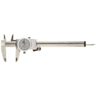 Brown & Sharpe 75.115811 Dial Caliper, Stainless Steel, White Face, 0 6" Range, +/ 0.001" Accuracy, 0.1" Resolution, Meets DIN 862 Specifications