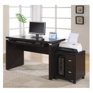 Monarch Cappuccino 48 in. Computer Desk with 2 Drawer Computer Stand   Desks