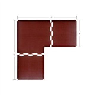 Wellness Mats LS3WMP66BUR L Series Puzzle Piece Collection w/ Non Slip Top & Bottom, 6x6x3 ft, Burgundy, Each Kitchen & Dining