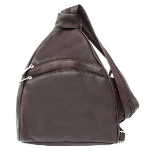 Piel Leather 2 Pocket Sling   Chocolate   Backpacks