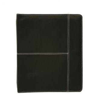 Piel Leather Deluxe 3 Ring Binder   Black   Business Accessories