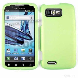 Motorola Atrix 2 II MB865 MB 865 Honey Emerald Green Rubber Feel Snap On Hard Protective Cover Case Cell Phone (Free by ellie e. Wristband) 