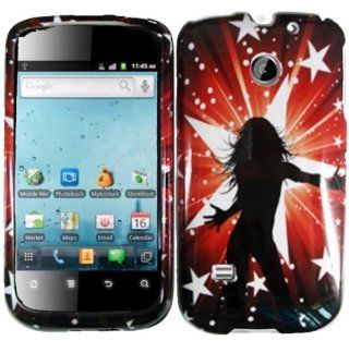 Female Rockstar Design Hard Case Cover for Straighttalk Huawei Ascend 2 II M865C Cell Phones & Accessories