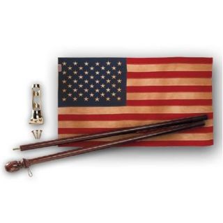 Valley Forge Heritage 2.5 x 4 ft. Cotton 50 Star Flag Kit   Flags