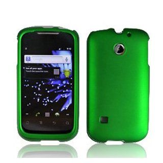For Cricket Huawei Ascent II M865 Accessory   Rubber Green Hard Case Cover Cell Phones & Accessories