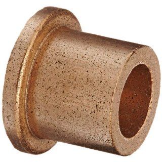 Bunting Bearings EXEF040606 1/4" Bore x 3/8" OD x 3/8" Length 1/2" Flange OD x 1/16" Flange Thickness Powdered Metal SAE 841 Extra Lubricant with PTFE Flange Bearing Flanged Sleeve Bearings