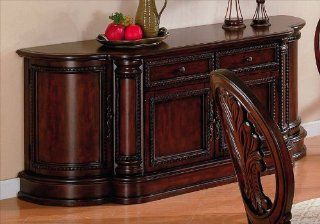 Cherry Finish Birch Wood Dining Room Buffet Server   Sideboards