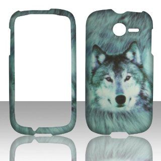 2D Snow wolf Huawei Ascend Y M866 TracFone , U.S.Cellular Case Cover Hard Phone Case Snap on Cover Rubberized Touch Faceplates Cell Phones & Accessories