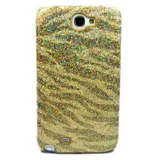 Hard Bling Sparkles Skin Case Cover for Samsung Galaxy Note 2 II N7100 Gold + 1 pcs gift Cell Phones & Accessories