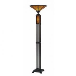 Odessa Collection 71" 2 Light Dark Bronze Torchiere Lamp C61015   Floor Lamps  