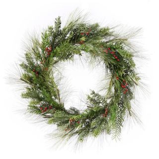 30 in. Kunesh Berry Mix Pine Unlit Wreath   Christmas Wreaths