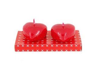 Heart Shaped Wax Candle 2pcs/pack (Red)   Candle Accessories