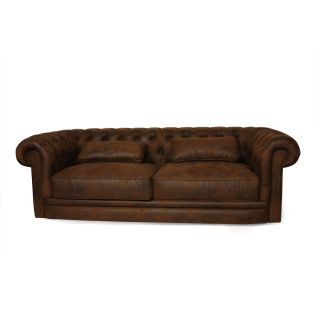 Chesterfield Lux Upholstered Sofa   Brown   Control Brand MCM   Sofas